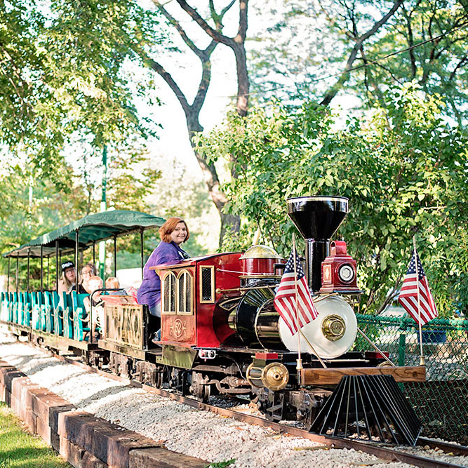 Guests Enjoy A Ride on the Memphis Kiddie Park Train